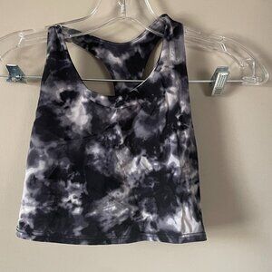 K-Deer Size S grey tie die yoga crop top